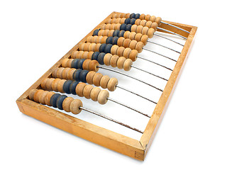 Image showing old wooden abacus close up