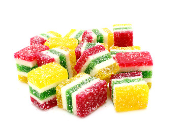 Image showing Multi-coloured fruit candy