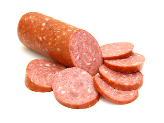 Image showing Sausage cut by slices 