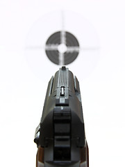 Image showing Pistol a target