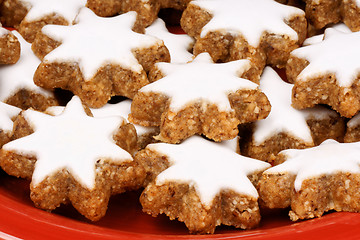 Image showing Cinnamon star cookies (Zimtsterne)