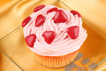 Image showing Fancy Valentine's Day cupcake