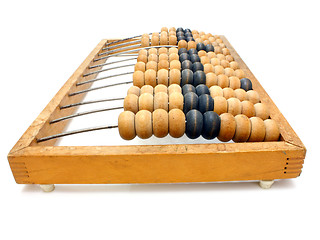 Image showing old wooden abacus close up