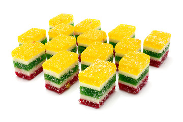 Image showing Multi-coloured fruit candy