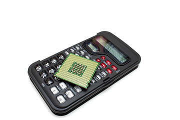 Image showing The calculator and the processor