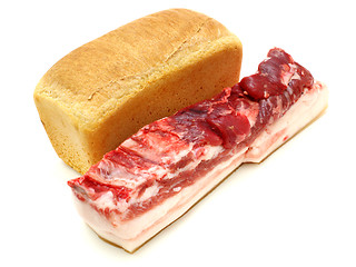 Image showing bread and the big piece of meat 