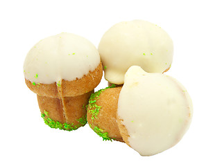 Image showing Shortbread mushroom-shaped with condensed milk