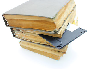 Image showing Pile from old mouldy books