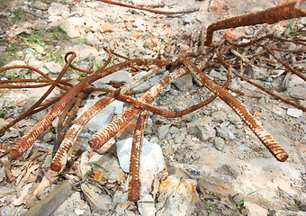 Image showing Rusty Steel building armature