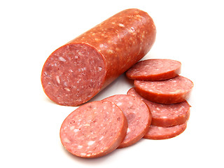 Image showing Sausage cut by slices 