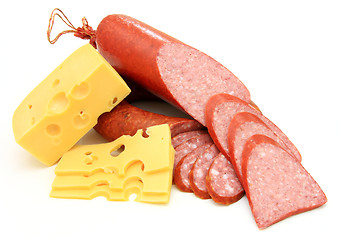 Image showing Fresh sausage with cheese 