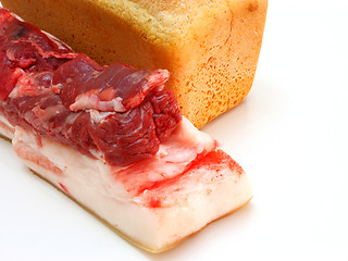 Image showing bread and the big piece of meat 
