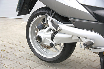 Image showing Wheel of motorcycle