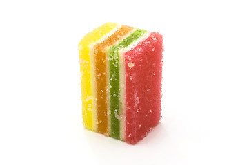 Image showing Multi-coloured fruit candy, fruit jelly