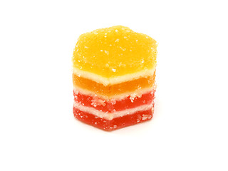 Image showing Multi-coloured fruit candy, fruit jelly