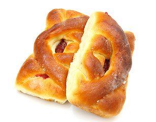 Image showing Cherry pie isolated on white.