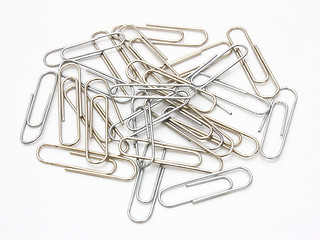 Image showing Writing metal paper clips