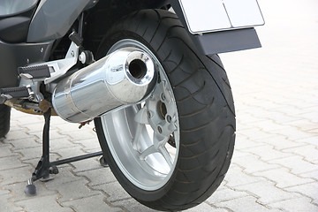 Image showing Wheel of motorcycle