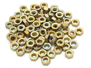 Image showing Small metal nuts 