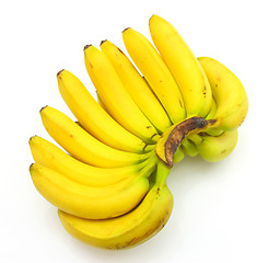 Image showing Bunch of bananas isolated on white background