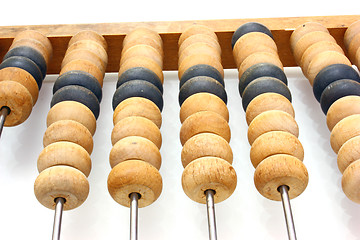 Image showing old wooden abacus close up