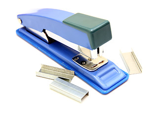 Image showing Blue strip stapler