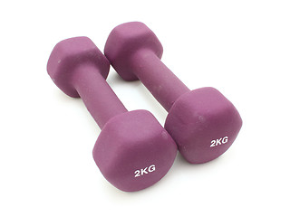 Image showing Two two kilogram dumbbells 