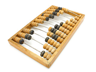 Image showing old wooden abacus close up