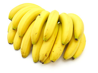 Image showing Bunch of bananas isolated on white background