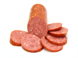 Image showing Sausage cut by slices 