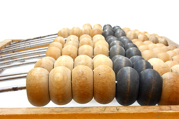 Image showing old wooden abacus close up