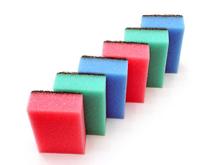 Image showing Multicolored sponges