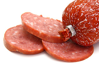 Image showing Sausage cut by slices 