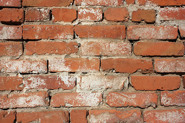 Image showing Old red  wall 