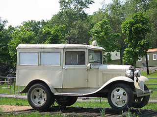 Image showing Old military technology on parking in a museum Russia Moscow