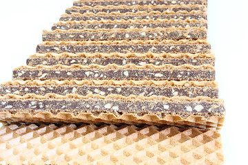 Image showing Wafer cookies with chocolate 