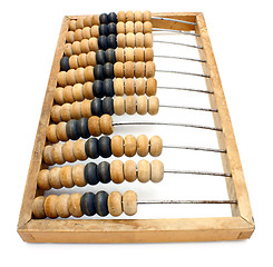 Image showing old wooden abacus close up