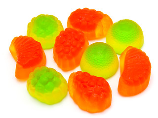 Image showing Fruit candy multi-colored all sorts, a background