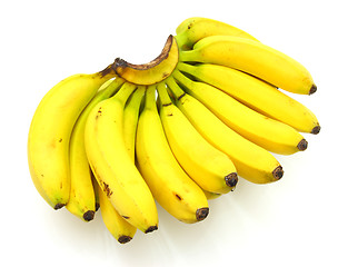 Image showing Bunch of bananas isolated on white background