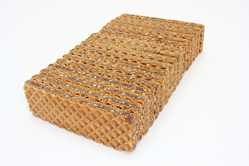 Image showing Wafer cookies with chocolate 