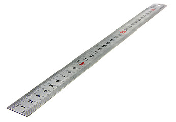 Image showing isolated with metal ruler 