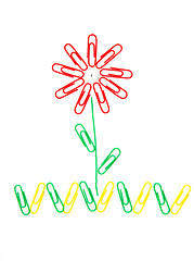 Image showing Flower from paper clips