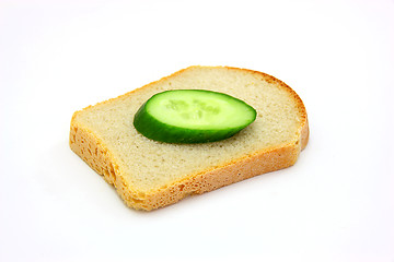 Image showing  sandwich with a cucumber 