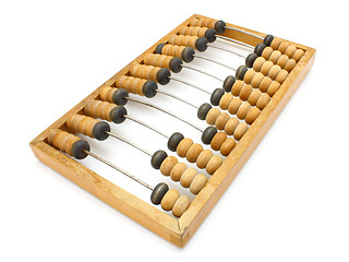 Image showing old wooden abacus close up