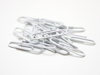 Image showing isolated color paper clips