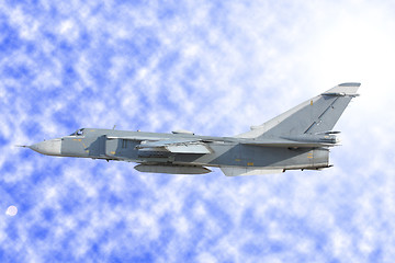 Image showing Military jet bomber Su-24 