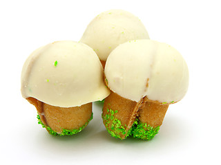 Image showing Shortbread mushroom-shaped with condensed milk