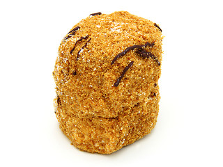 Image showing Honey cake with chocolate on a white background