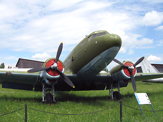 Image showing Retro propeller airplain