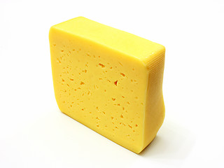 Image showing A piece of Swiss cheese